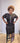 Angel - Black Mikado with Ankara Patchwork