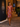 Doyin - Big Adire Knee Length Dress with Coral and Gold Embellished Lace Design