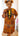 Mariam - Big Adire Knee Length Kaftan Dress with Embroidered Dress Design in Front with Tassles